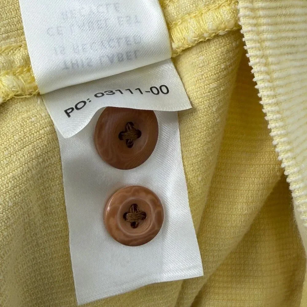 Outerknown Seventyseven Cord Utility Shorts Yellow Organic Cotton Men’s 36